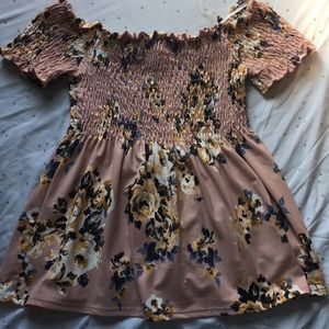 Floral off the shoulder top